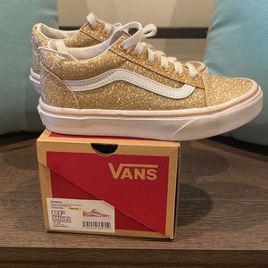 Gold glitter vans